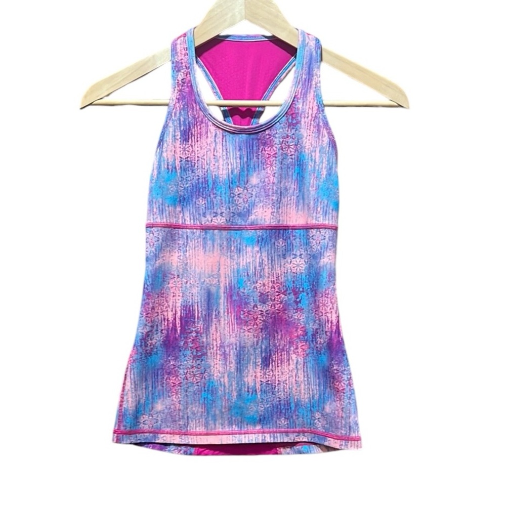 Ivivva from Lululemon Pink, Blue, Purple Print Tank Top Size 10 Youth